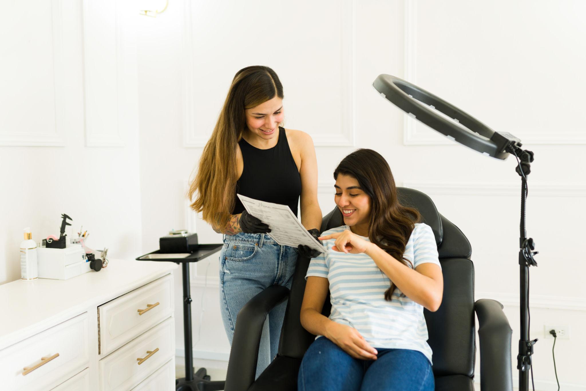 Brow shaping consultation